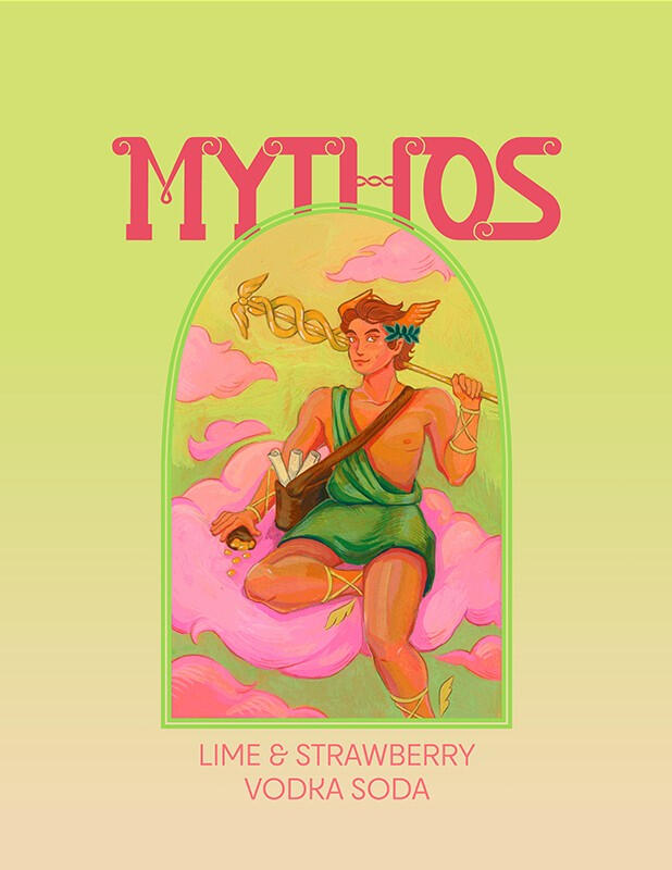 Hermes - Lime &amp; Strawberry Vodka Soda